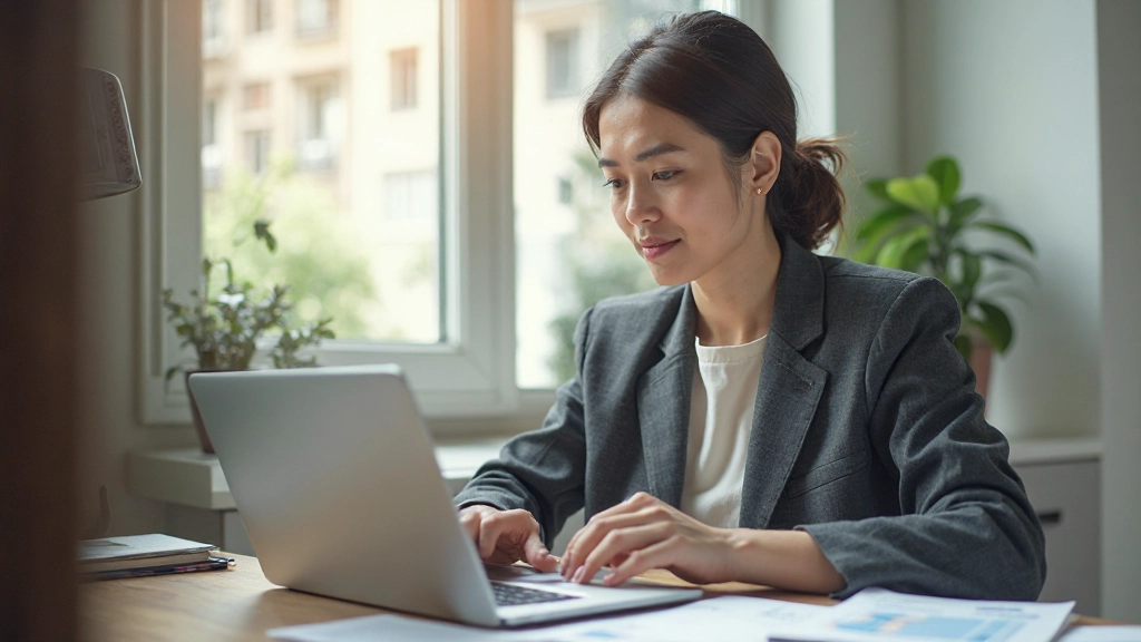Профессиональное фото рабочего стола с ноутбуком, тетрадью и калькулятором для планирования бюджета